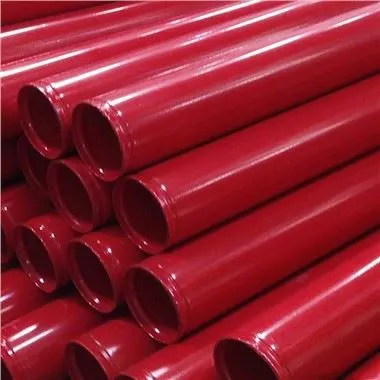 Red Painted Steel Pipe With Grooved Ends